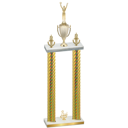 Double Gold Carbon Fiber Third Place Victory Trophy