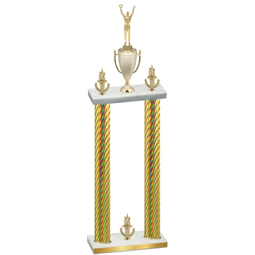 Double Gold Carbon Fiber Victory Victory Trophy