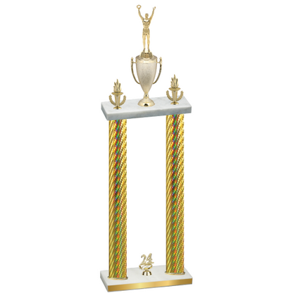 Double Gold Carbon Fiber Year Victory Trophy