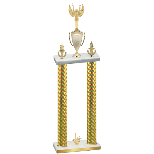 Double Gold Carbon Fiber First Place Victory Trophy