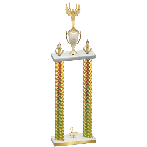 Double Gold Carbon Fiber Second Place Victory Trophy