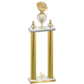 Double Gold Carbon Fiber Fourth Place Basketball Trophy