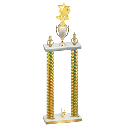 Double Gold Carbon Fiber First Place Pickleball Trophy