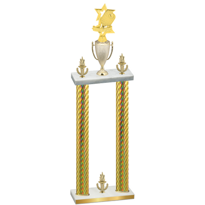 Double Gold Carbon Fiber Victory Pickleball Trophy