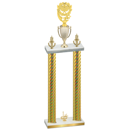 Double Gold Carbon Fiber First Place Pickleball Trophy