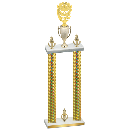 Double Gold Carbon Fiber Victory Pickleball Trophy