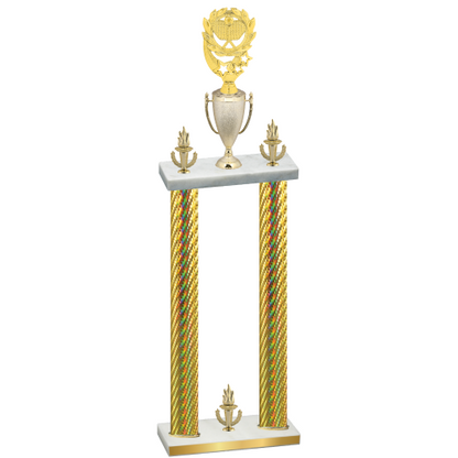 Double Gold Carbon Fiber Victory Pickleball Trophy