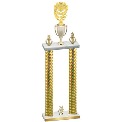 Double Gold Carbon Fiber Year Pickleball Trophy