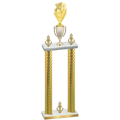 Double Gold Carbon Fiber Victory Pickleball Trophy