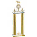 Double Gold Carbon Fiber Third Place Horses Trophy