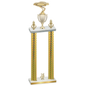 Double Gold Carbon Fiber Year Cars Trophy