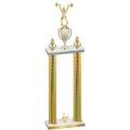 Double Gold Carbon Fiber Second Place Weights Trophy