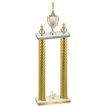Double Gold Carbon Fiber Third Place Chess Trophy