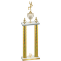 Double Gold Carbon Fiber Fourth Place Majorette Trophy