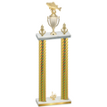 Double Gold Carbon Fiber First Place Fishing Trophy
