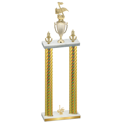Double Gold Carbon Fiber First Place Music Trophy