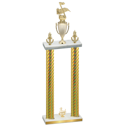 Double Gold Carbon Fiber Third Place Music Trophy