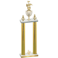 Double Gold Carbon Fiber Fourth Place Music Trophy