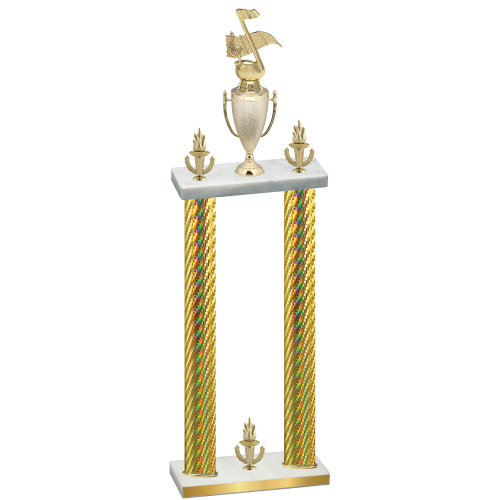 Double Gold Carbon Fiber Victory Music Trophy