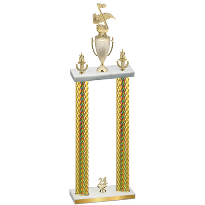 Double Gold Carbon Fiber Year Music Trophy