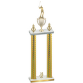 Double Gold Carbon Fiber Year Golf Trophy