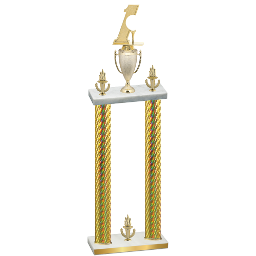 Double Gold Carbon Fiber Victory Golf Trophy