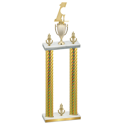 Double Gold Carbon Fiber Victory Golf Trophy