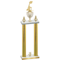 Double Gold Carbon Fiber Year Golf Trophy