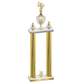 Double Gold Carbon Fiber Year Academics Trophy
