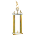 Double Gold Carbon Fiber Fourth Place Softball Trophy