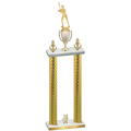 Double Gold Carbon Fiber Year Softball Trophy