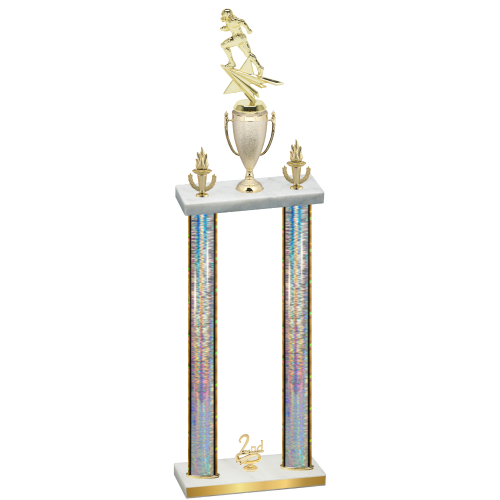 Double Silver Glacier Second Place Football Trophy
