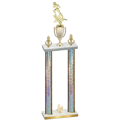 Double Silver Glacier Fourth Place Football Trophy