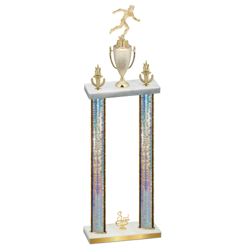 Double Silver Glacier Third Place Running Trophy