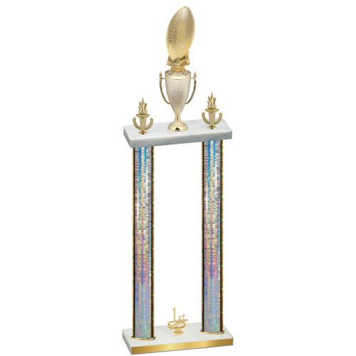 Double Silver Glacier First Place Football Trophy