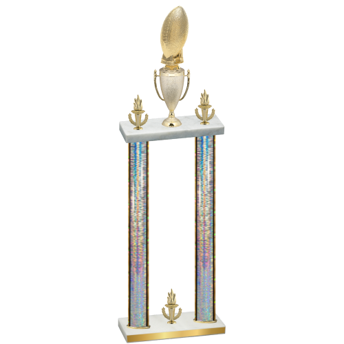 Double Silver Glacier Victory Football Trophy