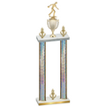 Double Silver Glacier Victory Bowling Trophy