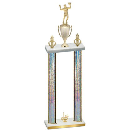 Double Silver Glacier First Place Volleyball Trophy