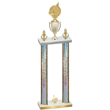Double Silver Glacier First Place Volleyball Trophy