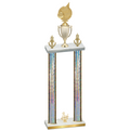Double Silver Glacier Third Place Volleyball Trophy