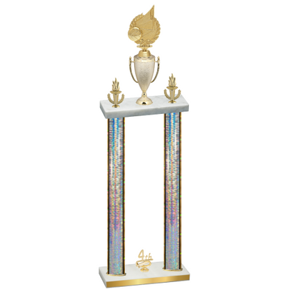 Double Silver Glacier Fourth Place Volleyball Trophy