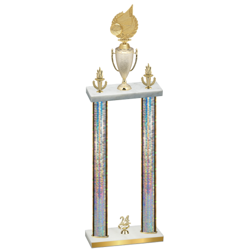 Double Silver Glacier Year Volleyball Trophy