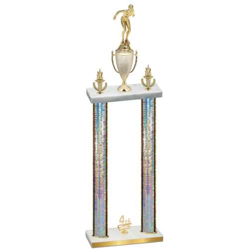 Double Silver Glacier Fourth Place Tennis Trophy