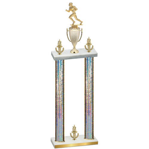 Double Silver Glacier Victory Football Trophy