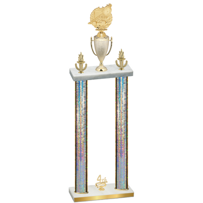 Double Silver Glacier Fourth Place Swimming Trophy