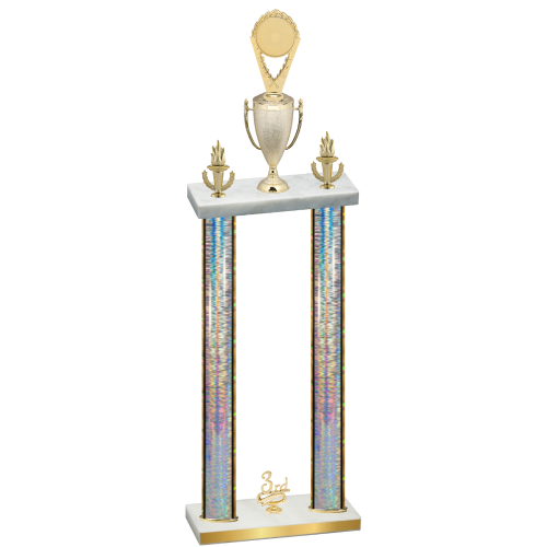 Double Silver Glacier Third Place Insert Trophy