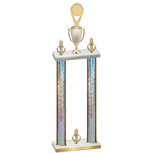 Double Silver Glacier Victory Insert Trophy