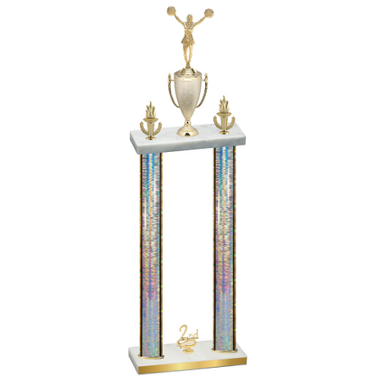 Double Silver Glacier Second Place Cheerleading Trophy