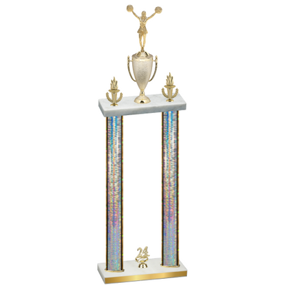 Double Silver Glacier Year Cheerleading Trophy