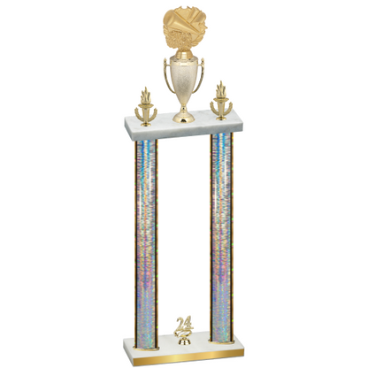 Double Silver Glacier Year Cheerleading Trophy